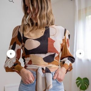 Whimsy + Row Lauren top in abstract XS